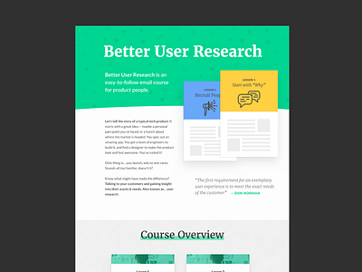 Better User Research course email figma landing marketing research sketch ui user ux