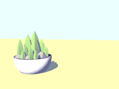 Succulent pot 3d art c4d c4dfordesigners cactus garden illustration plants pot succulent