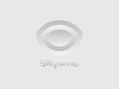 Skyseen Logo - Study design eye gradient grey logo script sky typography white