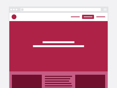 Flat Web Design Mockup clean design development flat layout mockup red simple web website wireframe