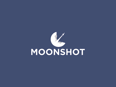 Moonshot Logo Comp blue design gray icon illustration logo mark moon night sun vector white