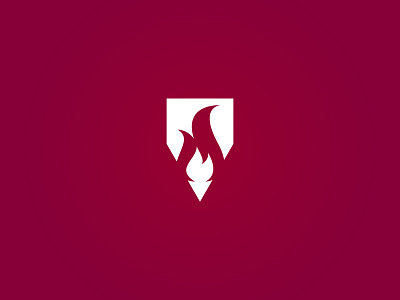 Boy's School Logo Concept design fire flame icon illustration mark vector writing