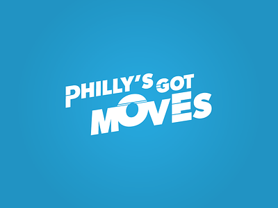 Philly's Got Moves Logo Concept blue design direction icon logo movement moves philly slant vector white