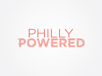 Philly Powered Logo icon illusion logo mark movement philly power powered simple vector