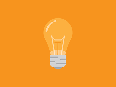 Lightbulb Icon bulb design electricity flat icon light lightbulb simple vector