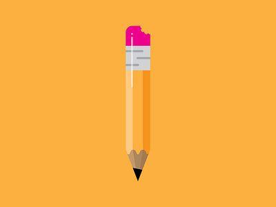 Pencil Icon bite design eraser flat icon illustration pencil school vector writing