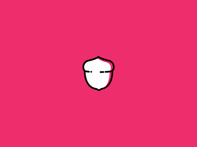 Project Acorn "Sneak Preview" acorn icon illustrator logo mark pink print shape sketch vector white