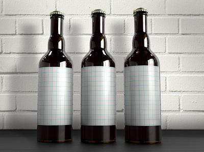 The 3 Beer Bottles Mockup #2 app branding design graphic design illustration logo typography ui ux vector