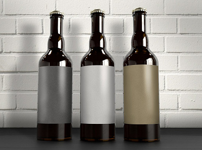 The 3 Beer Bottles Mockup #3 app branding design graphic design illustration logo typography ui ux vector