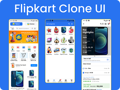 Flipkart Clone Figma UI app branding design ui