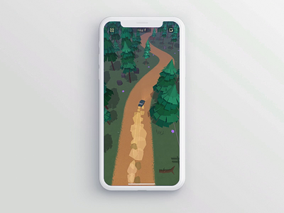 "the longest drift" - gameplay android animation app store autumn car drift drifting forest game game art game design google play ios mobile rain slide thunder vehicle