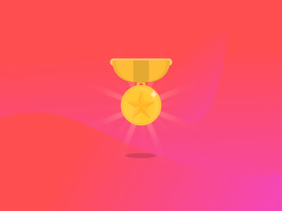 Medal achievement coin game ui gift golden medal reward