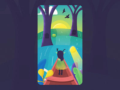 Adventure Awaits android animation app store boat colorful colors game game art game asset game design google play grain illustration ios mobile swamp