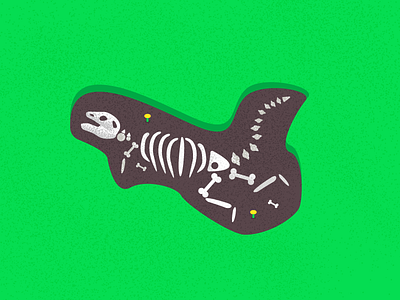 Fossil Game Asset android app app store bone dinosaur fossil fossils game game art game design google play icon illustration ios mobile skeleton t rex