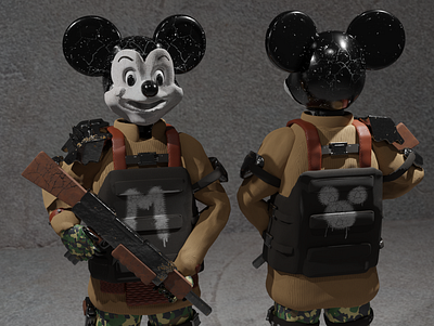 Mickey Merc 3d characterdesign