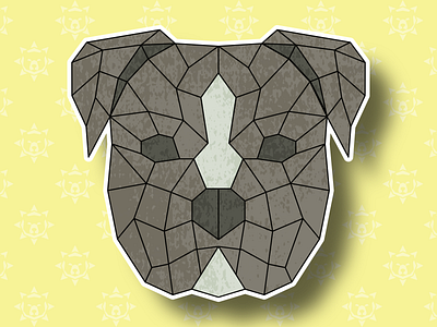 Geometric Sticker Set: Pitbull branding design graphic design illustration logo sticker vector