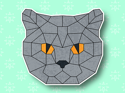 Geometric Sticker Set: British Shorthair