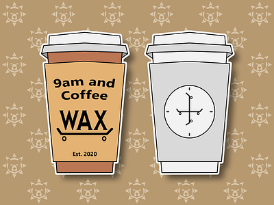 9am and Coffee Logos branding design graphic design illustration logo sticker vector