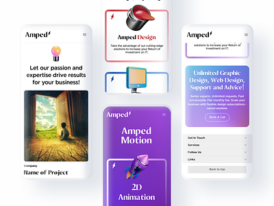 Mobile App Design - Amped Website app branding design ui ux