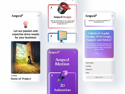 Mobile App Design - Amped Website