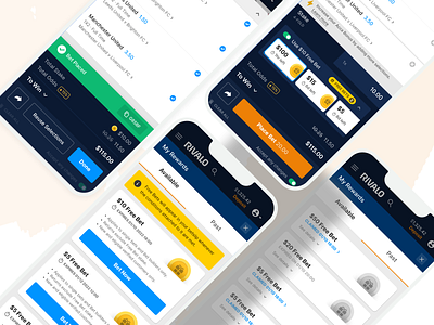 Mobile App Design - Free Bets Flow app branding design ui ux