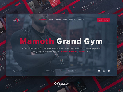 Mamoth Gym Website 💪 app design figma gym sport ui uidesign ux website