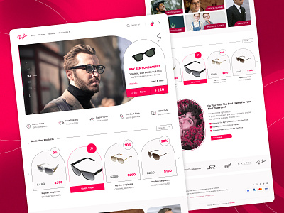 Ray-Ban Store Website 👓🤟 design e commerce figma glasses landing page rayban shop store ui ux website