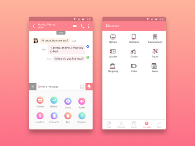 Chat App Screen android app chat colorful ios ui ui design ux