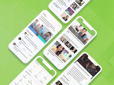 Redesign News App android app clean green ios iphone iphone x minimalist news ui ui design ux