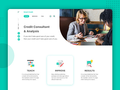 Credit Consultant Website app clean finance landing page minimalist ui ui design web design website