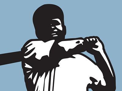 Happy Jackie Robinson Day baseball brooklyn dodgers illustration jackie robinson silhouette