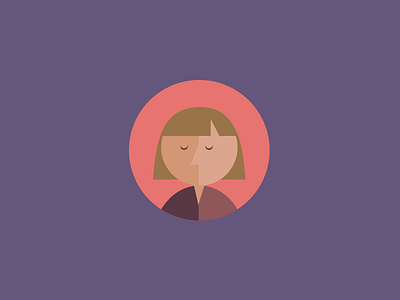 Avatar avatar flat icon illustration peaceful person purple