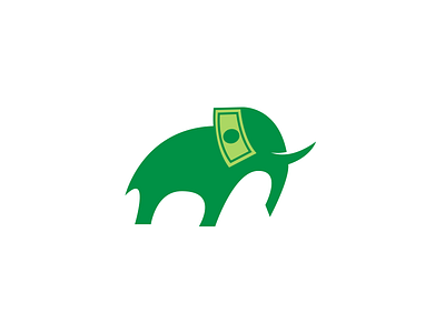 Elephant Cash Logo cash dollar elephant logo money