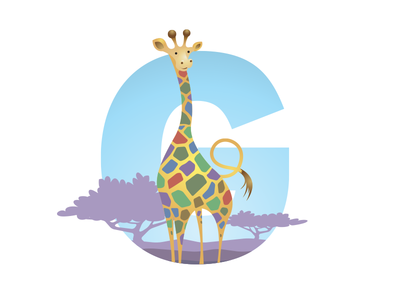 G is for Giraffe animals g giraffe letters