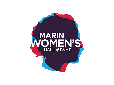 Marin Womens Hall Of Fame face logo profile silhouette transparency