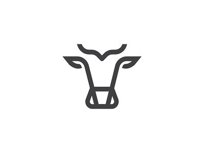 Cow #2 blue bull cow icon logo