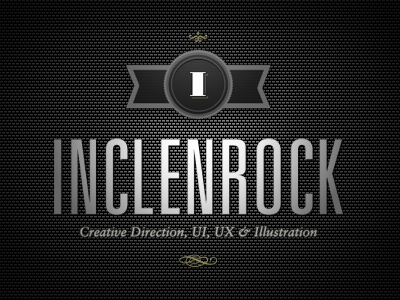 Inclenrock black dark logo ornaments player card seal texture typography