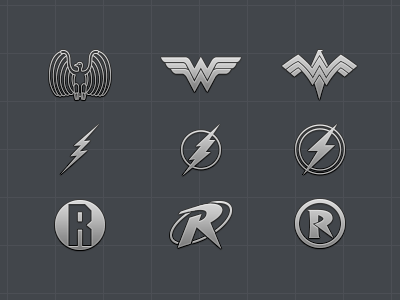 Superhero logo icon set - Part 2