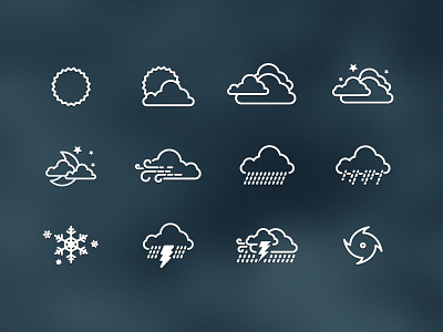 Weather Icons cloudy hurricane icons lightning night partly sunny rain snowflake sunny weather