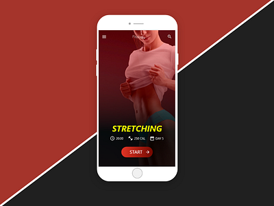 Daily UI #04 - NoFat fitness app adobe app bio daily free mobile photoshop screens ui ux workout xd