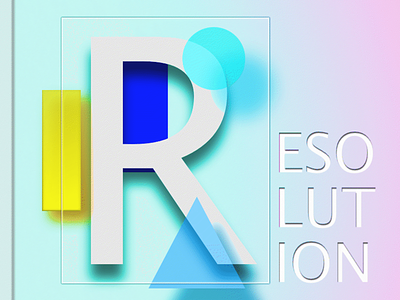 Resolution Concept Logo branding design typography