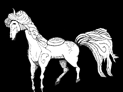Horse sketch. Dean Rheims black and white black lines dean rheims horse illustration sketch
