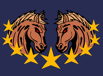 Horse logo dean rheims horse horse heads logo outlined