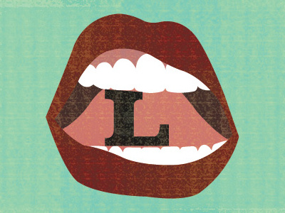 L adobe creative suite adobe illustrator graphic design illustrator letter lips mouth pen tool teeth texture typography