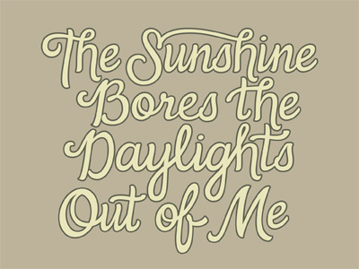 Sunshine adobe illustrator cursive handlettering illustrator lettering lyrics rolling stones script sunshine typography vector vector art