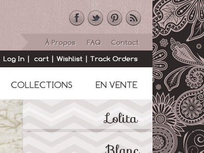 modern-vintage textures ecommerce interface retro ui website