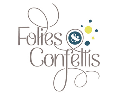 Logo - Folies & Confettis logo type wedding