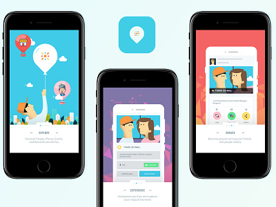 Hyperlocal Social App - Branding & UX Design app branding cashback deals hyperlocal interaction design magicpin onboarding selfie social ui ux