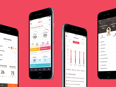 Your Personal Health Coach! app coach diet fitness health ios loss obino personal ui ux weight