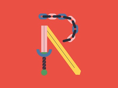 R for 36DaysOfType art character design editorial illustration lettering poster type typography
